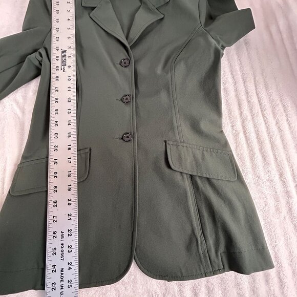 Charles Ancona New York Womens Equestrian Show Jacket Size 10 Green Stretch - Picture 9 of 10